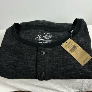 AMERICAN EAGLE OUTFITTERS - NWT Heritage Classic grey henley shirt - size XXL
